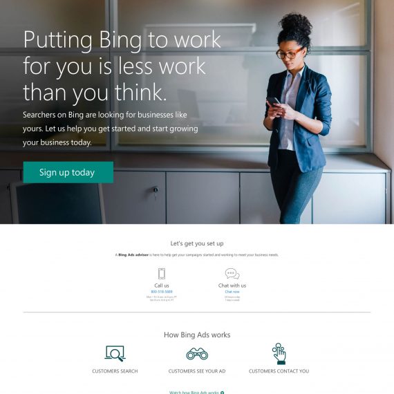 Bing Landing Page